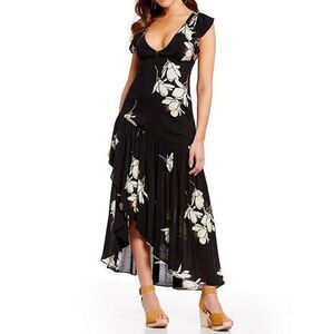 NWT Free People Women's She's A Waterfall High/Low Summer Flow Maxi Dress Size 8